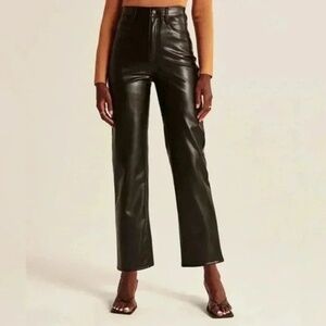 Faux Leather SHORT Ankle Straight Ultra High Rise Curve Love Pant